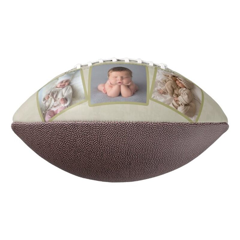 Ballon de rugby personnalisable avec nom et photos pour la fête des pères