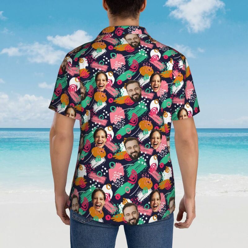 Camicie hawaiane personalizzate con disegni per uomini, top per le feste