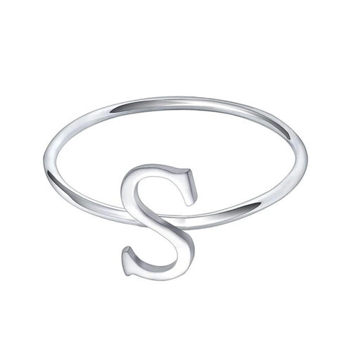 "Speak Your Mind" Simple Initial Personalized Ring