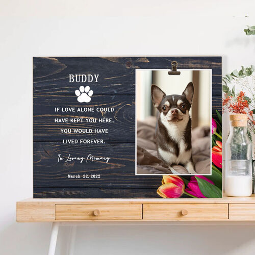 Personalisierter Fotorahmen zum Gedenken an Haustiere "Du hättest für immer gelebt"