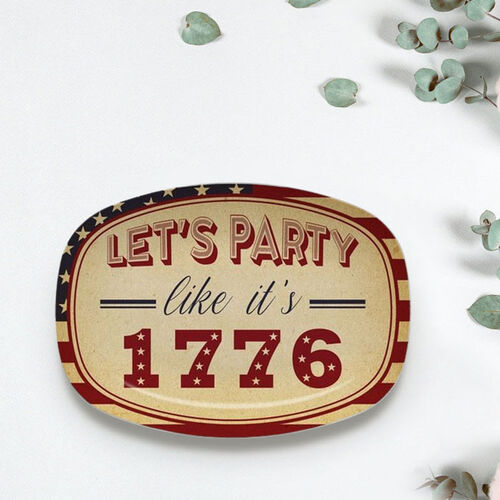 Personalized Date Plate Special Gift for Friend "let's Party"