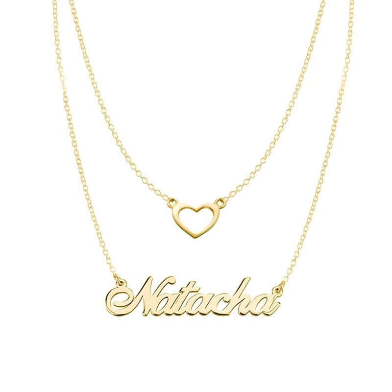 "Give My Heart To You" Personalized Heart Name Necklace