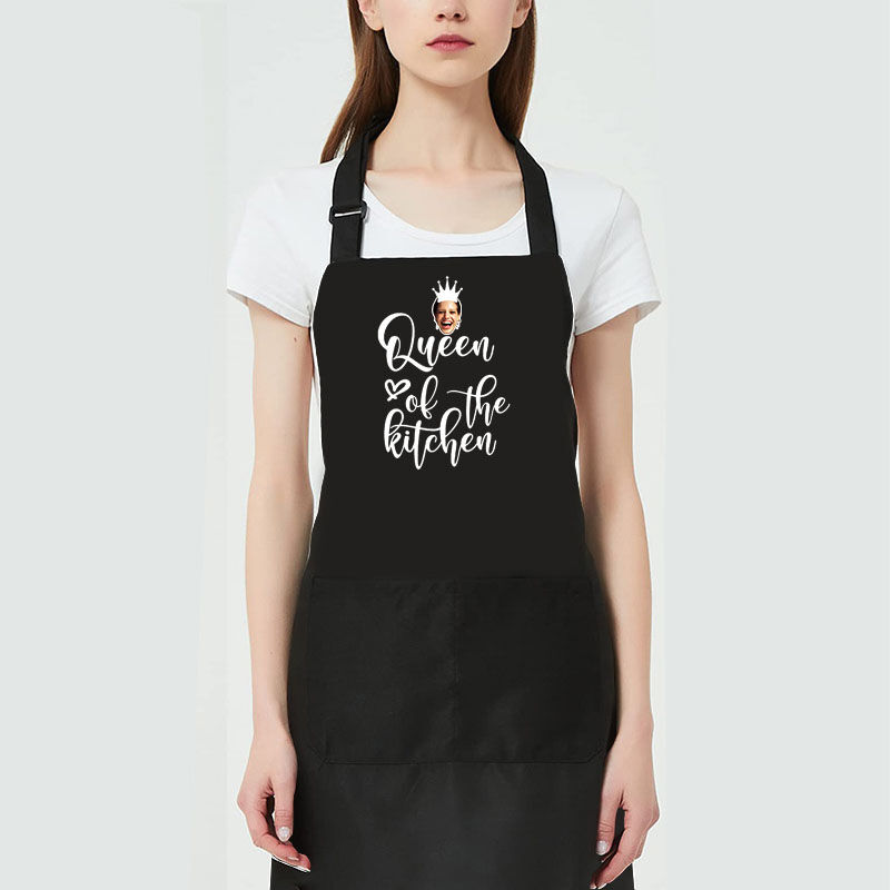 Personalized Photo Apron Creative Gift for Mother "Queen of the Kitchen"