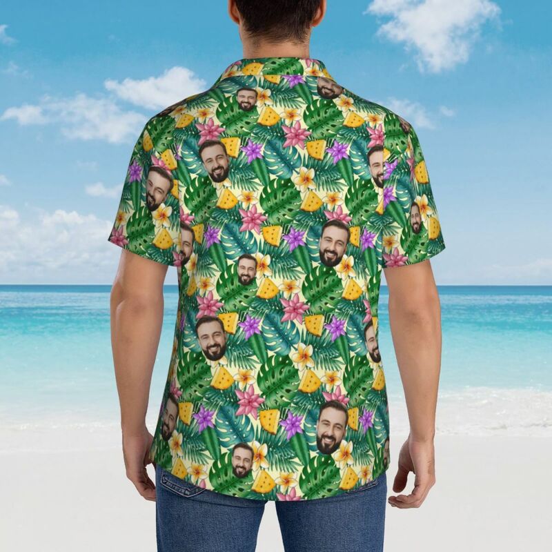 Camisas Hawaianas Personalizadas Camisa de Playa para Hombre