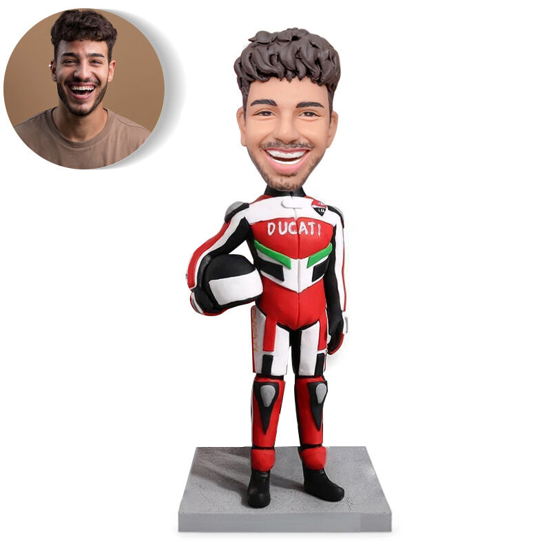 Cabezudos personalizados con cabeza a medida para entusiastas de las motos