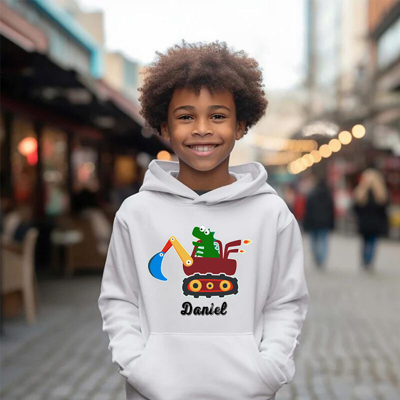 Personalized Kids Hoodie With Customized Name And Cute Cartoon Pattern Children's Gifts