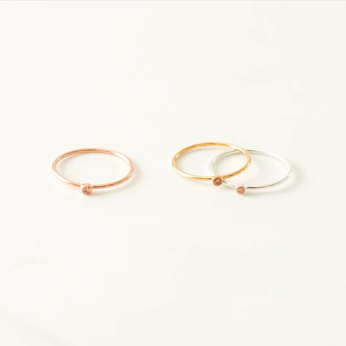 "Lucky Stone" Personalized Birthstone Ring