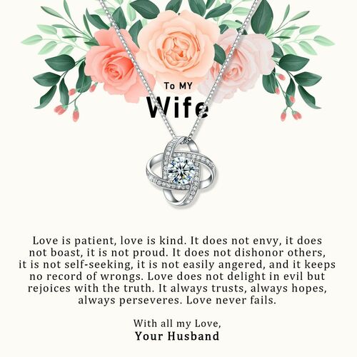 Gift for Wife "Love Is Patient, Love Is Kind" Necklace