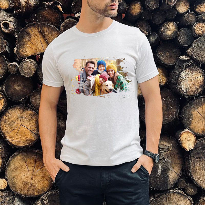 Personalized T-shirt with Custom Unique Photo Cherished Gift for Daddy