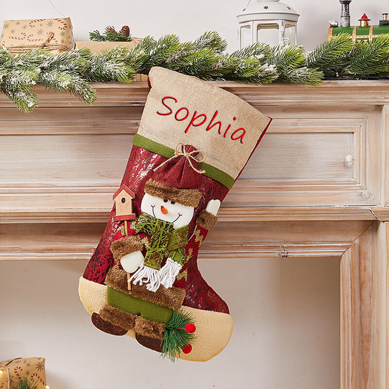 Calcetines de Navidad con diseño de ciervo bebé y muñeco de nieve de navideños para familia