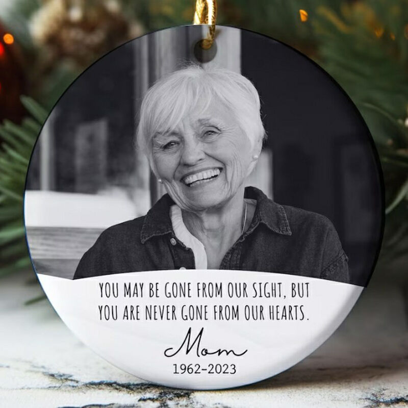 Personalized Memorial Ornament Custom Photo Memorial Christmas Ornament For Dad