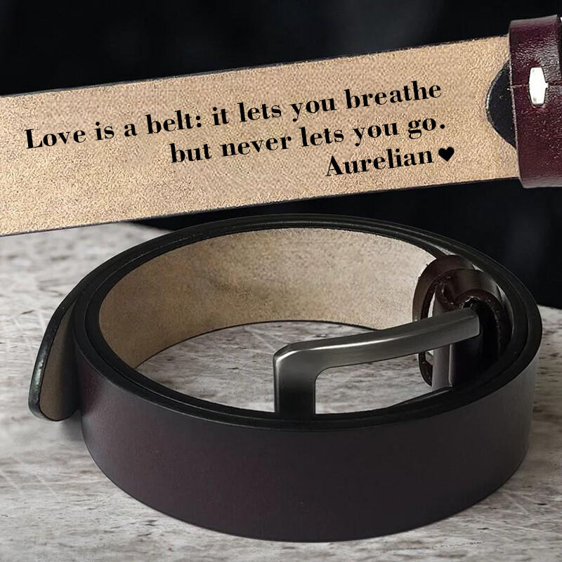 Ceinture pour homme personnalisée avec ceinture en cuir gravable pour lui