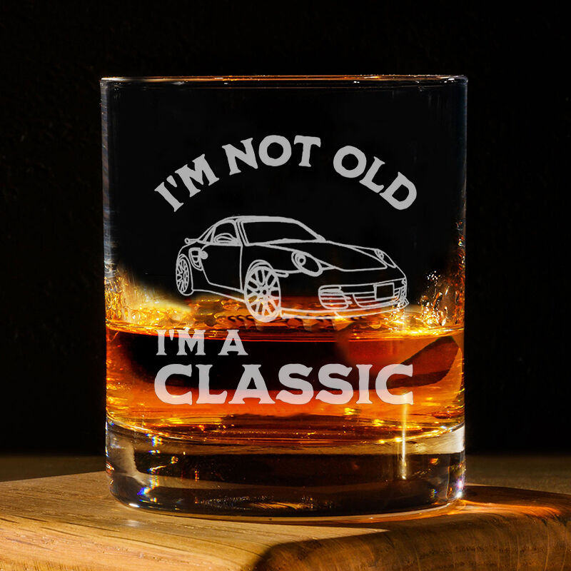 Verre à whisky personnalisé Cadeau amusant pour l'amateur de voiture
