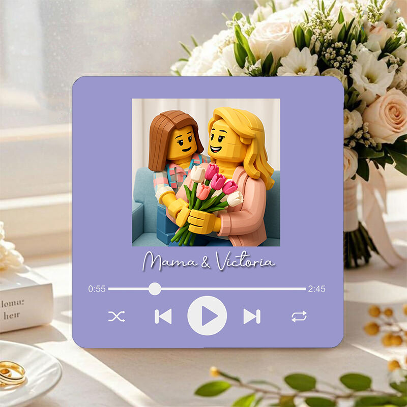 Personalisiertes Bild Musik Kühlschrankmagnet mit individueller Farbe Niedliches Geschenk für Mama