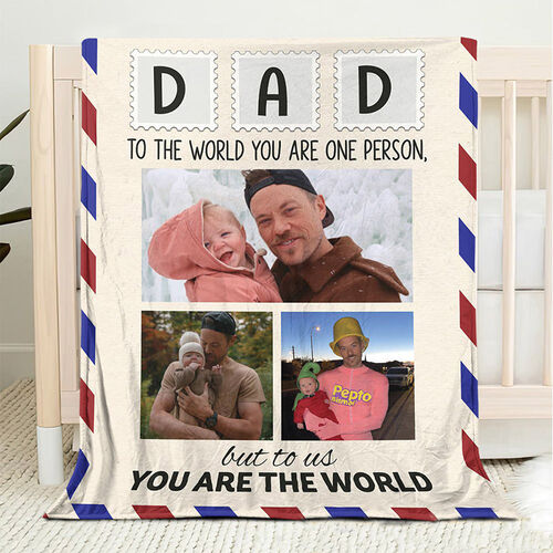 Coperta con immagine personalizzata Regalo elegante per il miglior padre.