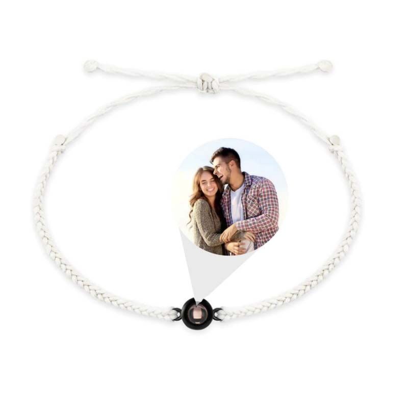 Personalized Circle Photo Projector Bracelet For Women And Men