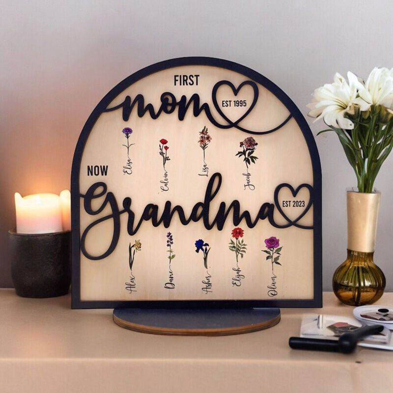 Personalized Name Frame Puzzle Shaped Unique Gift for Mother's Day