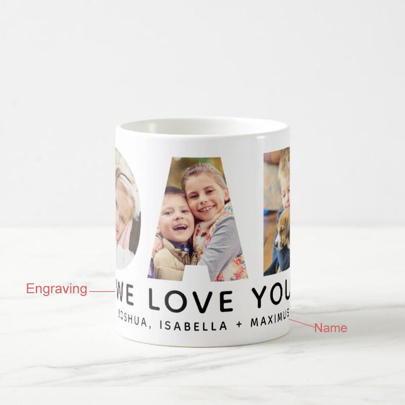 Personalized Photo Mug Perfect Father's Day Gift "We Love You"