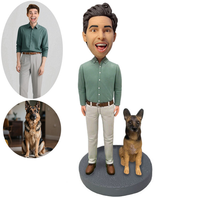 Personalized Bobblehead Doll with Pet Cute Gift for Pet Lovers