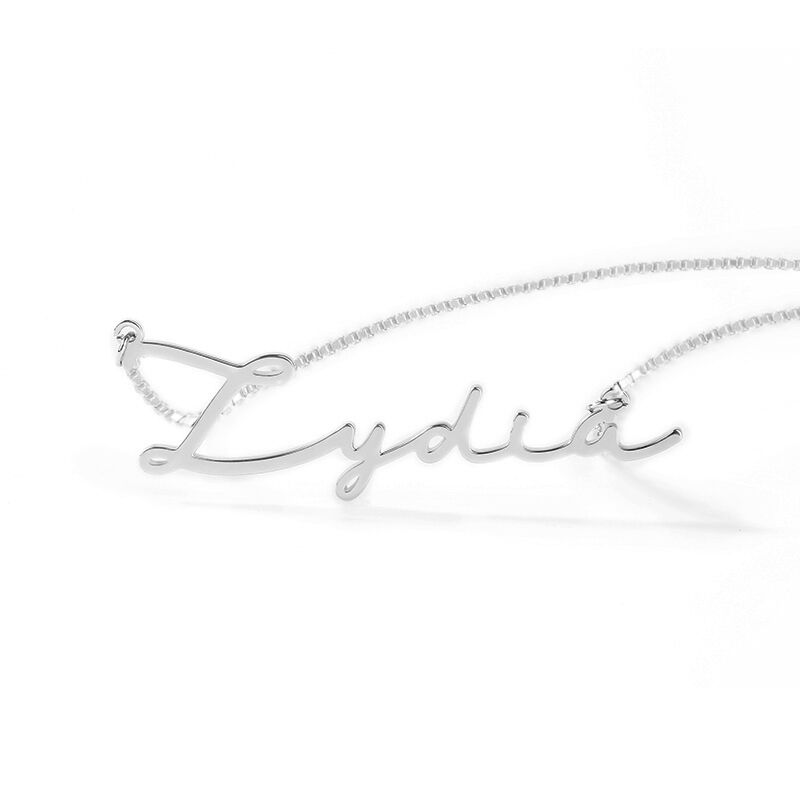 "I'm Cool" Personalized Signature Style Name Necklace