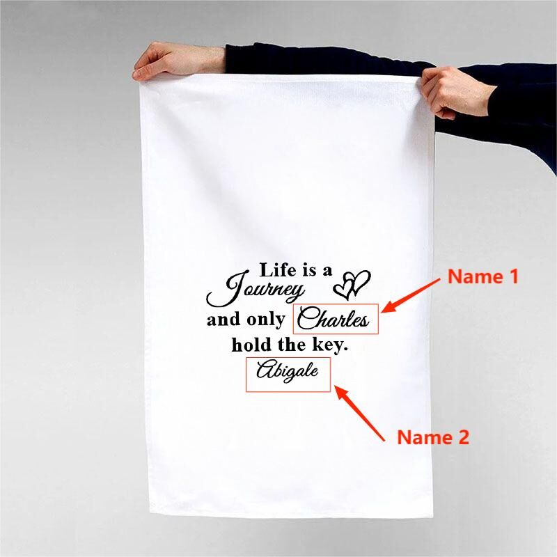 Personalized Towel Life Is A Journey And Only You Hold The Key Sincere Words Design for Lover