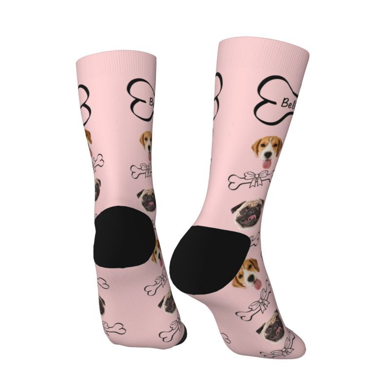 Gepersonaliseerde sokken met gezicht "Bone Gift" cadeau voor dierenliefhebbers