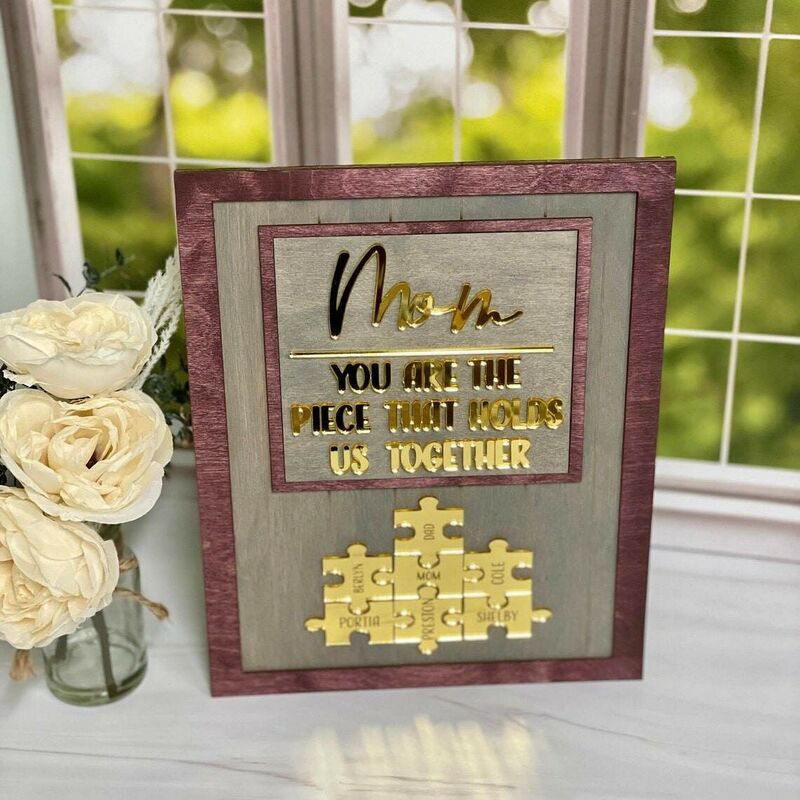 Personalized Acrylic Name Puzzle Photo Frame Cool Mother's Day Gift