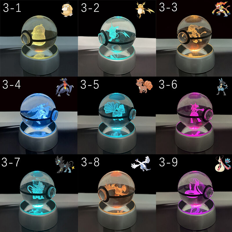 3D Crystal Ball Night Light Cute Animals Pattern Beautiful Gift for Dear Family