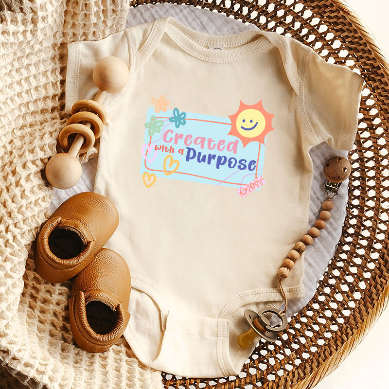 Personalisierte Baby-Strampler benutzerdefinierte Nachricht Sonne Farbe Hintergrund Design Great Baby-Dusche New Mom Geschenk