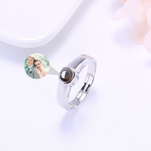 Personalized Photo Projection Ring Gift For Him