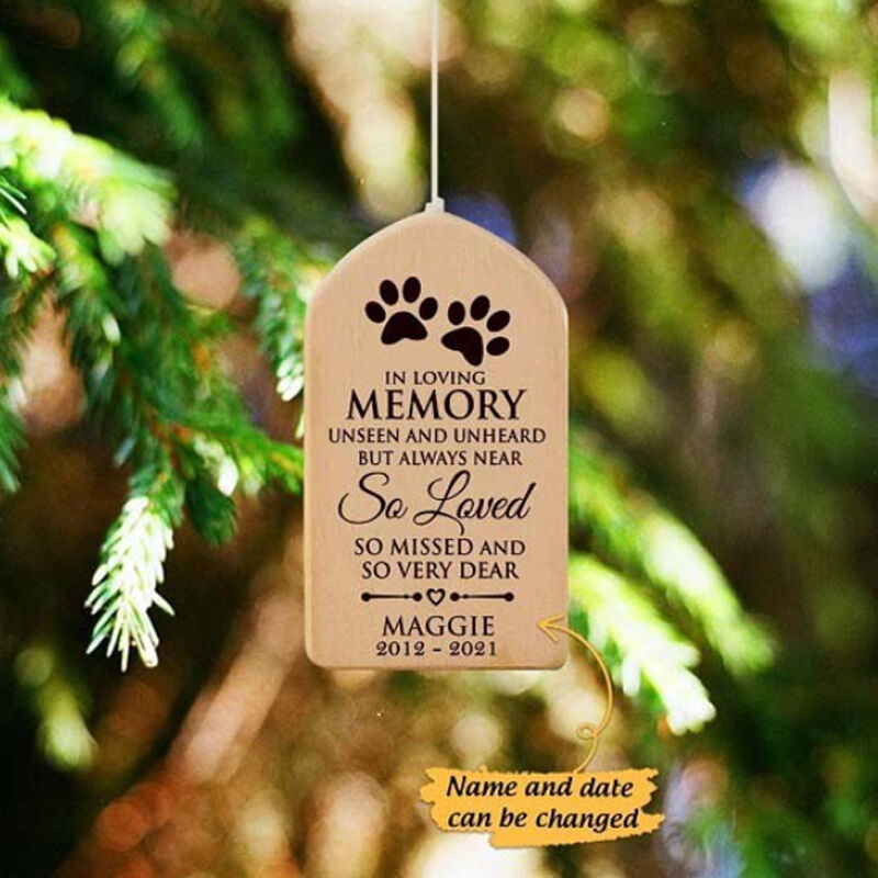 “In Loving Memory” Pet Memorial Custom Wind Chime