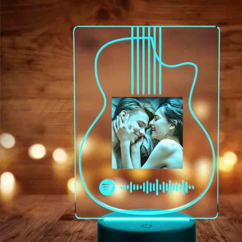 Custom Spotify Plaque Song and Photo Lamp- For Wife-With 7 Colors