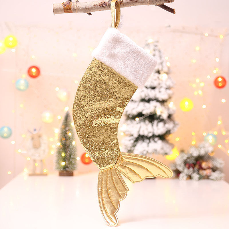 Personalized Mermaid Shape Custom Name Christmas Stockings
