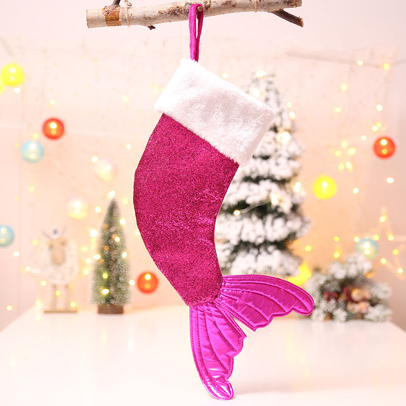 Personalized Mermaid Shape Custom Name Christmas Stockings