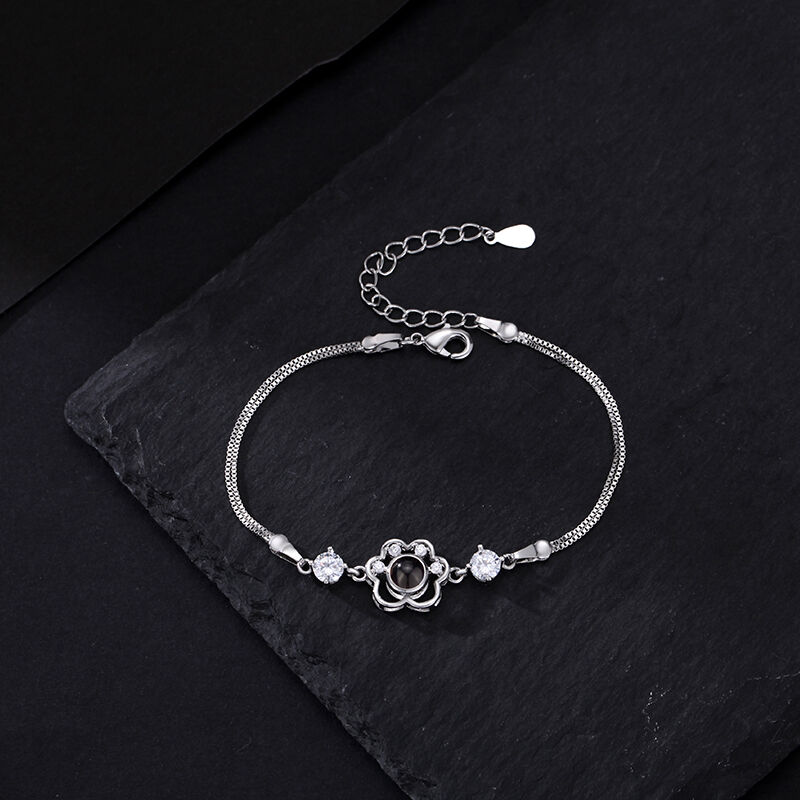 Personalized Projected Picture Bracelet With Claw Pendant Makes A Great Gift For Pet Lovers