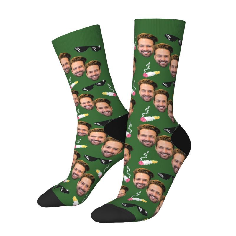 Gepersonaliseerde grappige sokken met foto in modieusokken