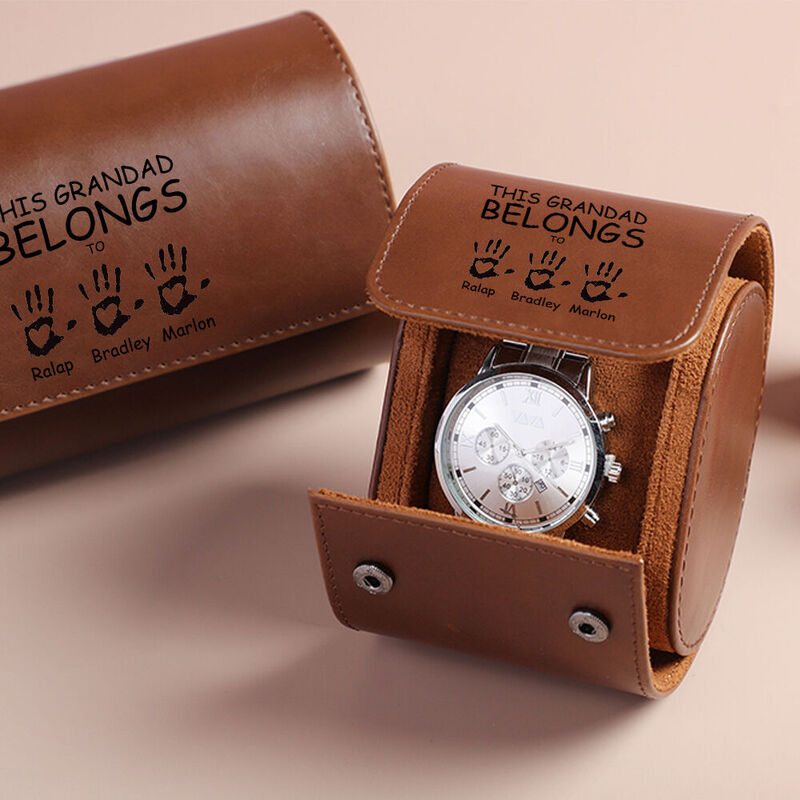 時計用2グリッドボックスPUレザー収納ウォッチボックスケース