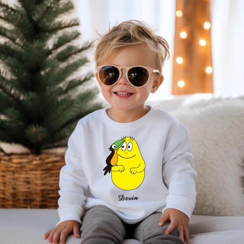 Personalized Children's Sweatshirt Customized with Cartoon Pictures Cute Gift for Son