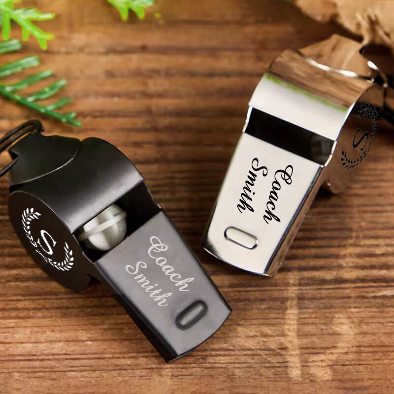 Personalized Whistle Custom Name Initials Gift for the Best Coach
