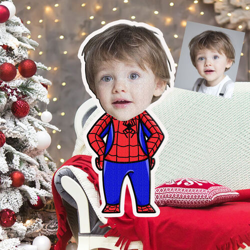 Custom Face Pillow Cute Cartoon Little Boy 3D Portrait Personalized Photo Pillow Funny Gift for Kids