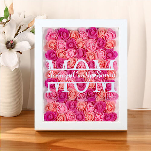 Cornice di fiori secchi personalizzata con nome regalo