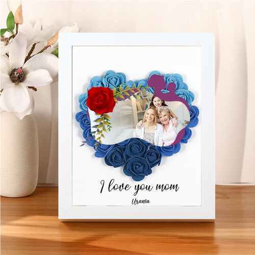 Cornice di fiori secchi personalizzata con nome regalo per la migliore mamma