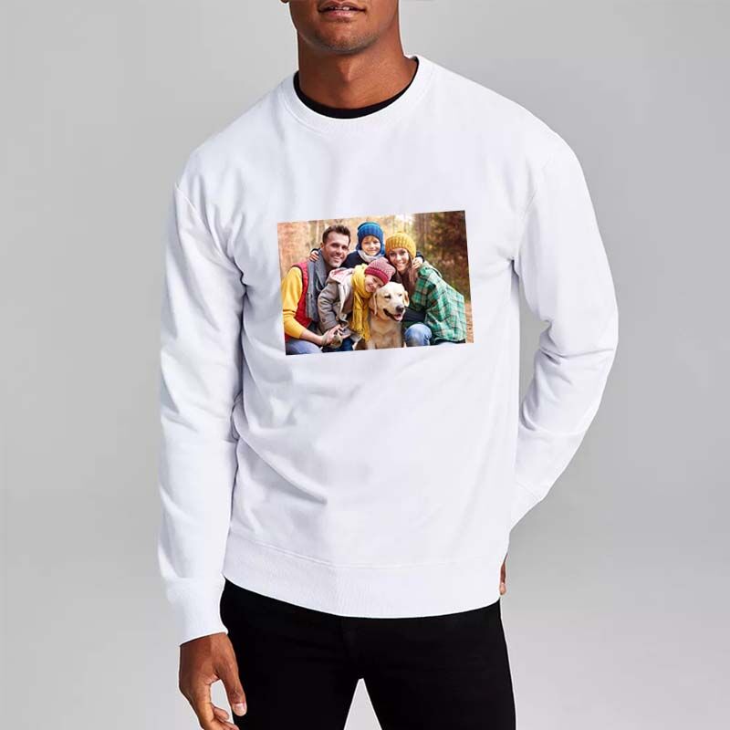 Personalized Sweatshirt with Custom Picture Minimalist Gift for Father
