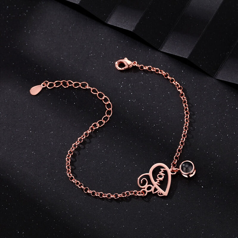 Personalized Projection Picture Bracelet With Mom Warm Mother's Day Gift