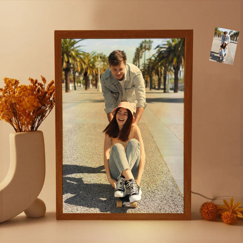 Personalized Picture Frame Lamp Sweet Gift for Valentine's Day