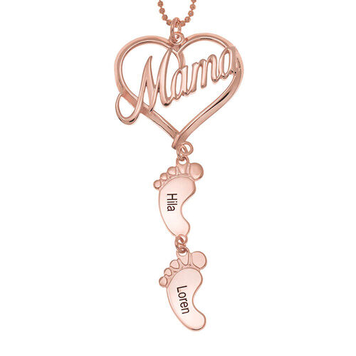 "Great Mother" Personalized Mom and Baby Name Necklaces