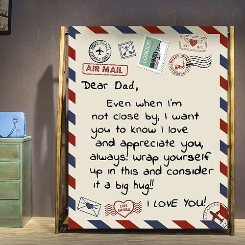 Coperta personalizzata con lettere d'amore Regalo prezioso per il papà "Apprezziamo".