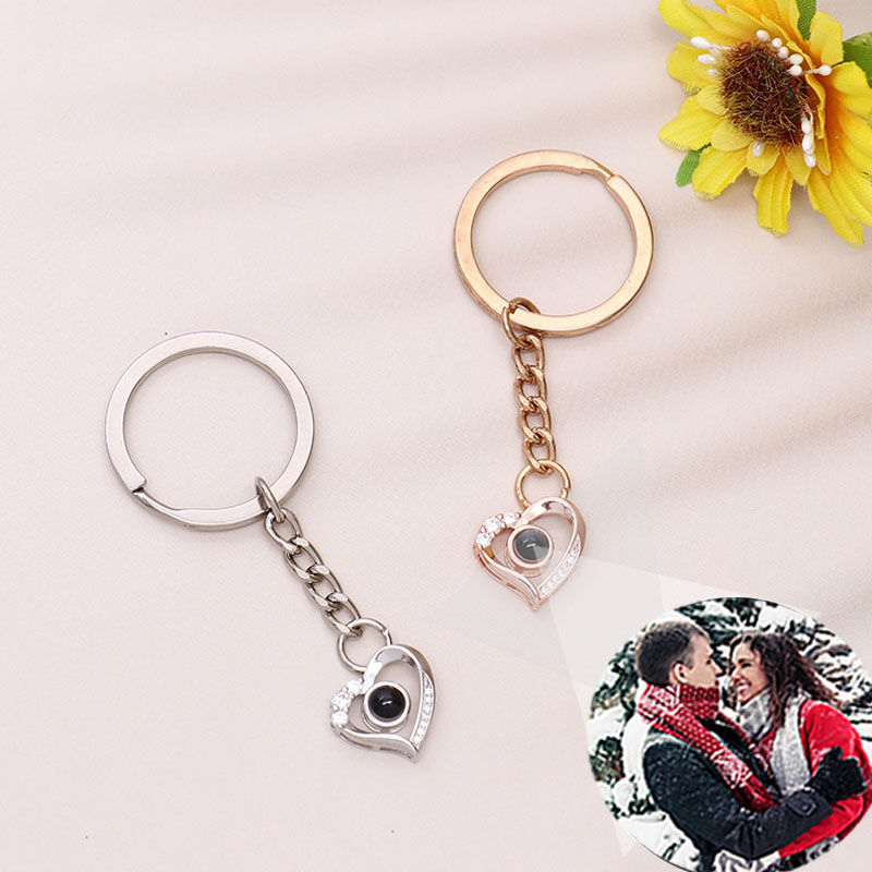 Personalized Photo Projection Keychain-My Heart Will Go On