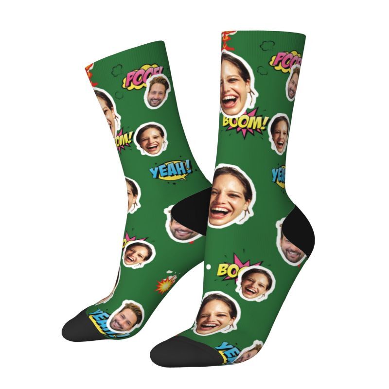 Customised sokken met foto en komische tekst comfort sokken