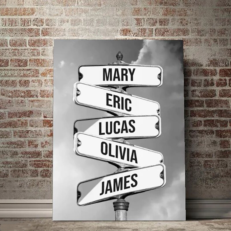 Personalized Name Frame Street Signs Pattern Precious Gift for Family